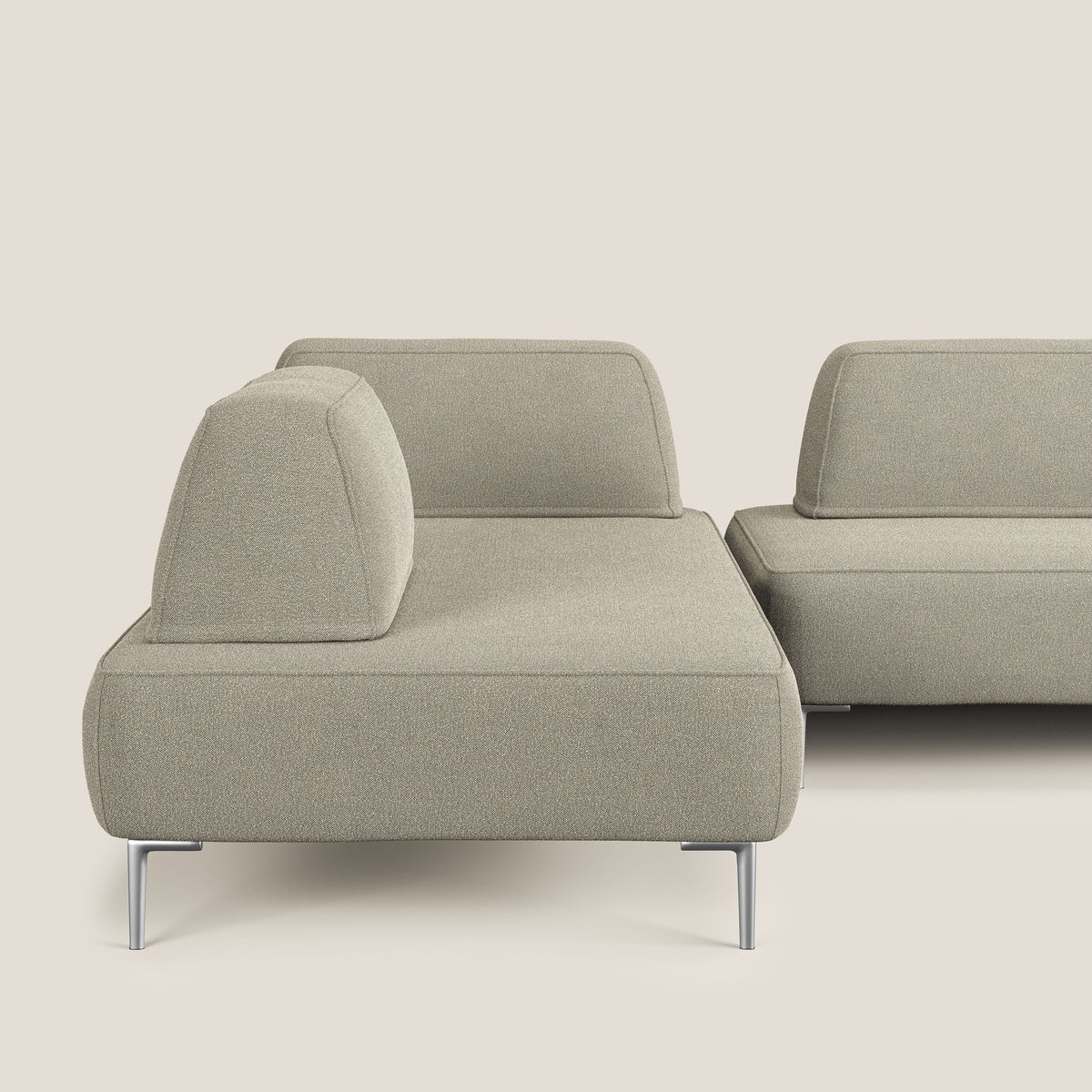 Newton divano panoramico modulare con schienali movibili T07 beige - divitt.sbs