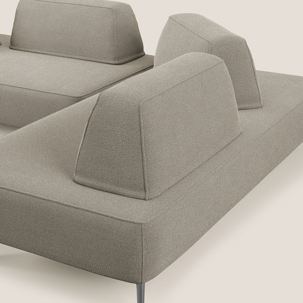 Newton divano angolare modulare con schienali movibili T07 beige - divitt.sbs