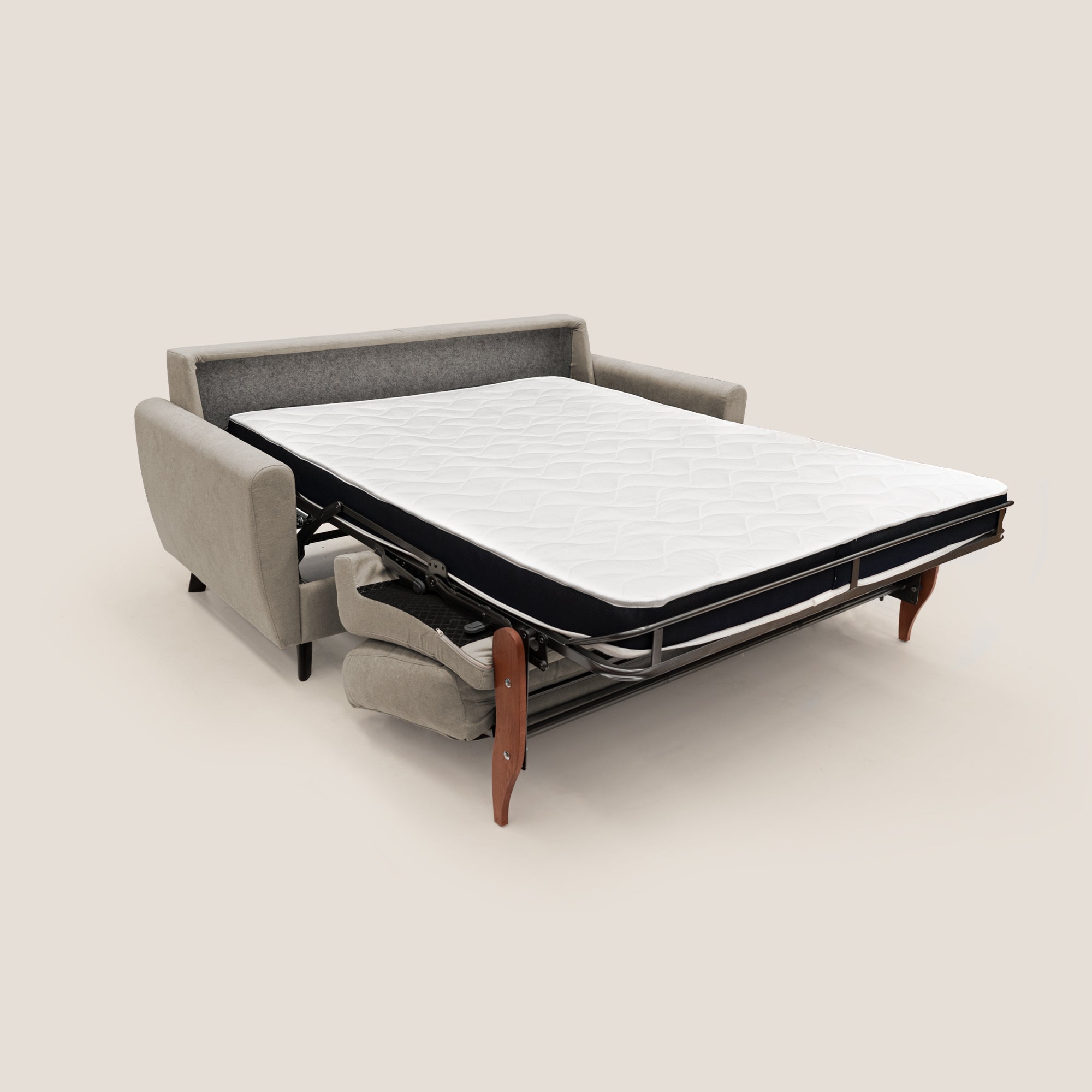 Callisto Divano letto matrimoniale in tessuto morbido impermeabile T02 beige - divitt.sbs