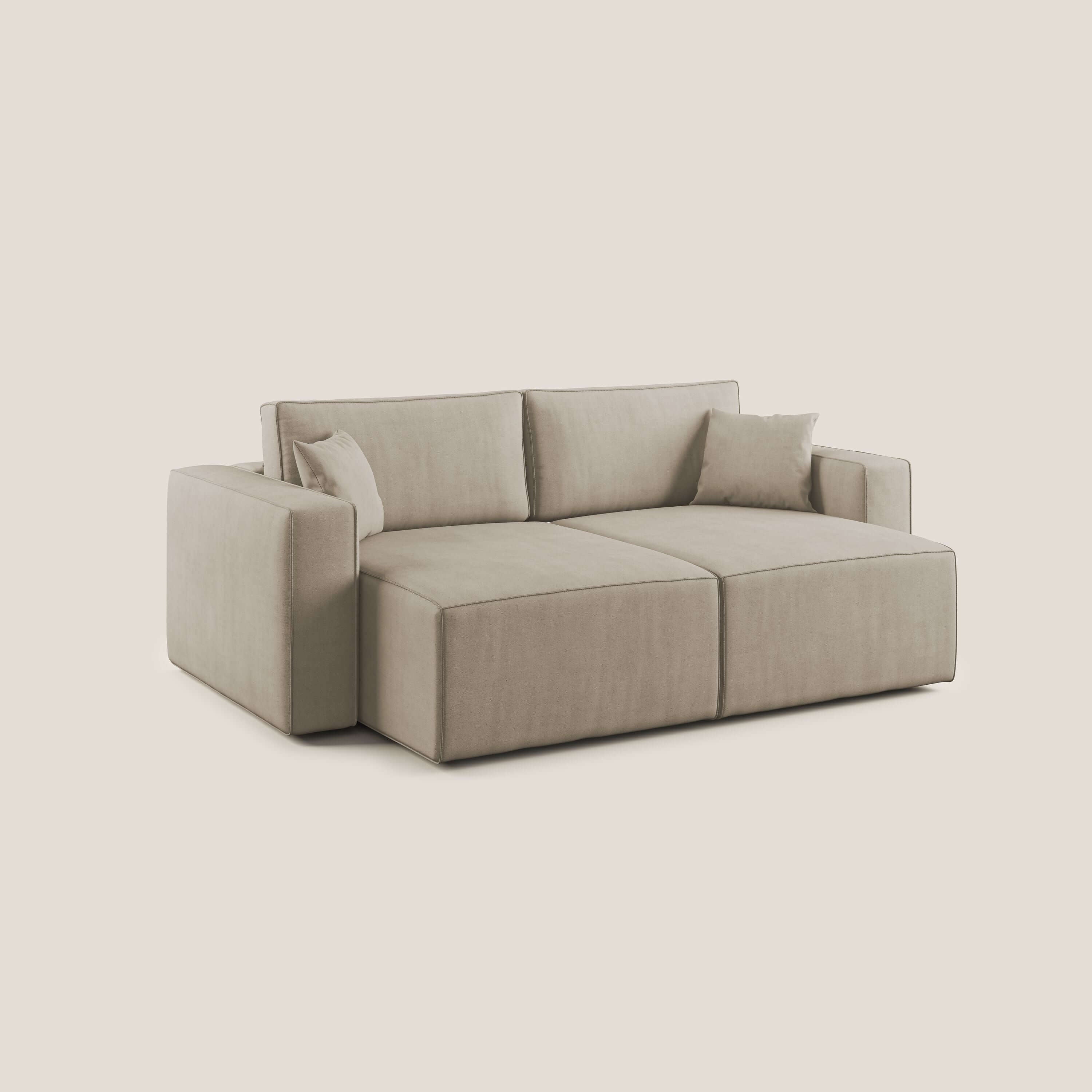Morfeo divano con sedute estraibili in morbido tessuto impermeabile T02 beige - divitt.sbs