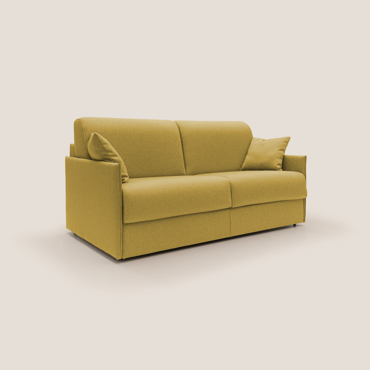 Evans Divano letto matrimoniale in tessuto impermeabile T13 giallo - divitt.sbs