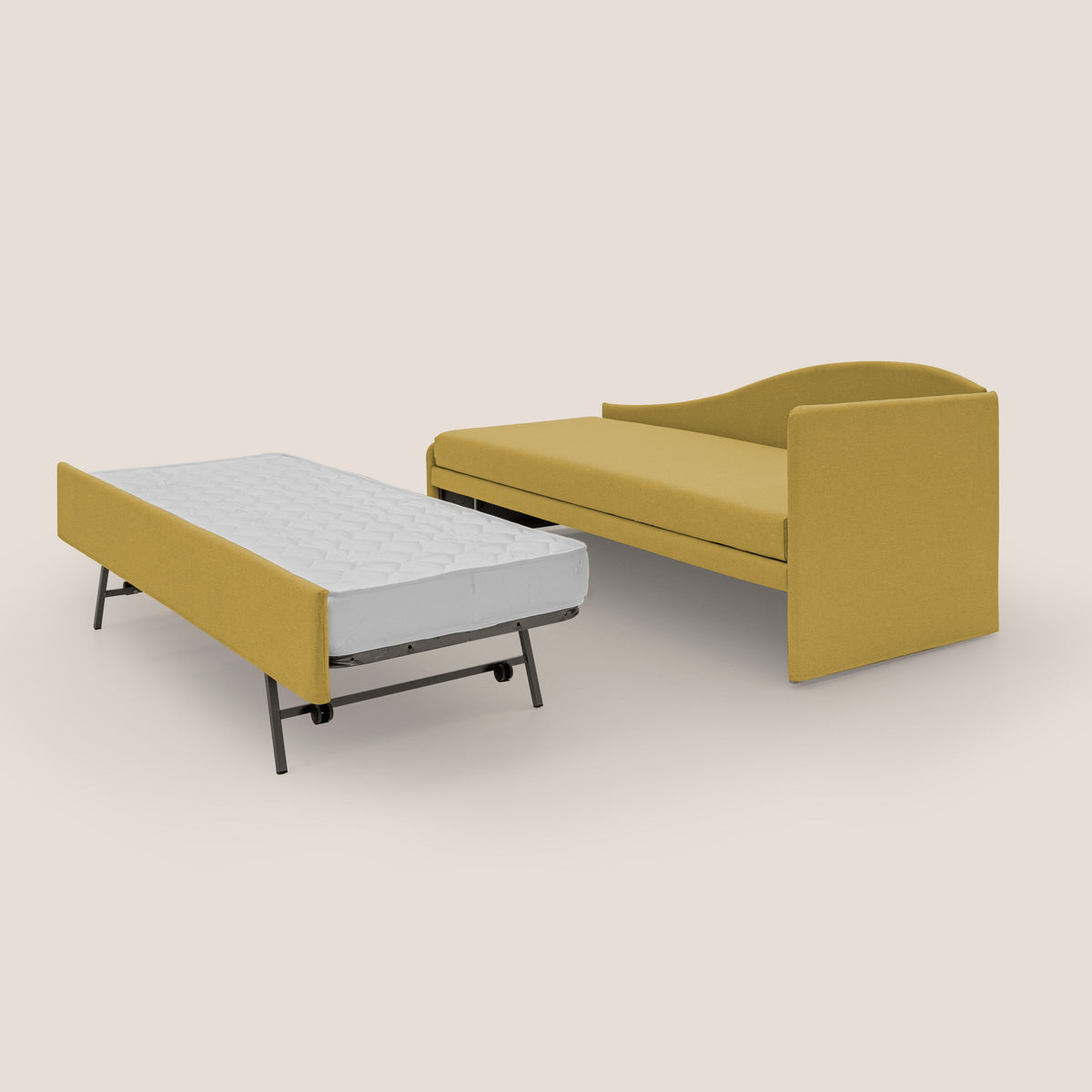 Nolo Divano duplex con doppio letto in tessuto simil cotone impermeabile T13 giallo - divitt.sbs