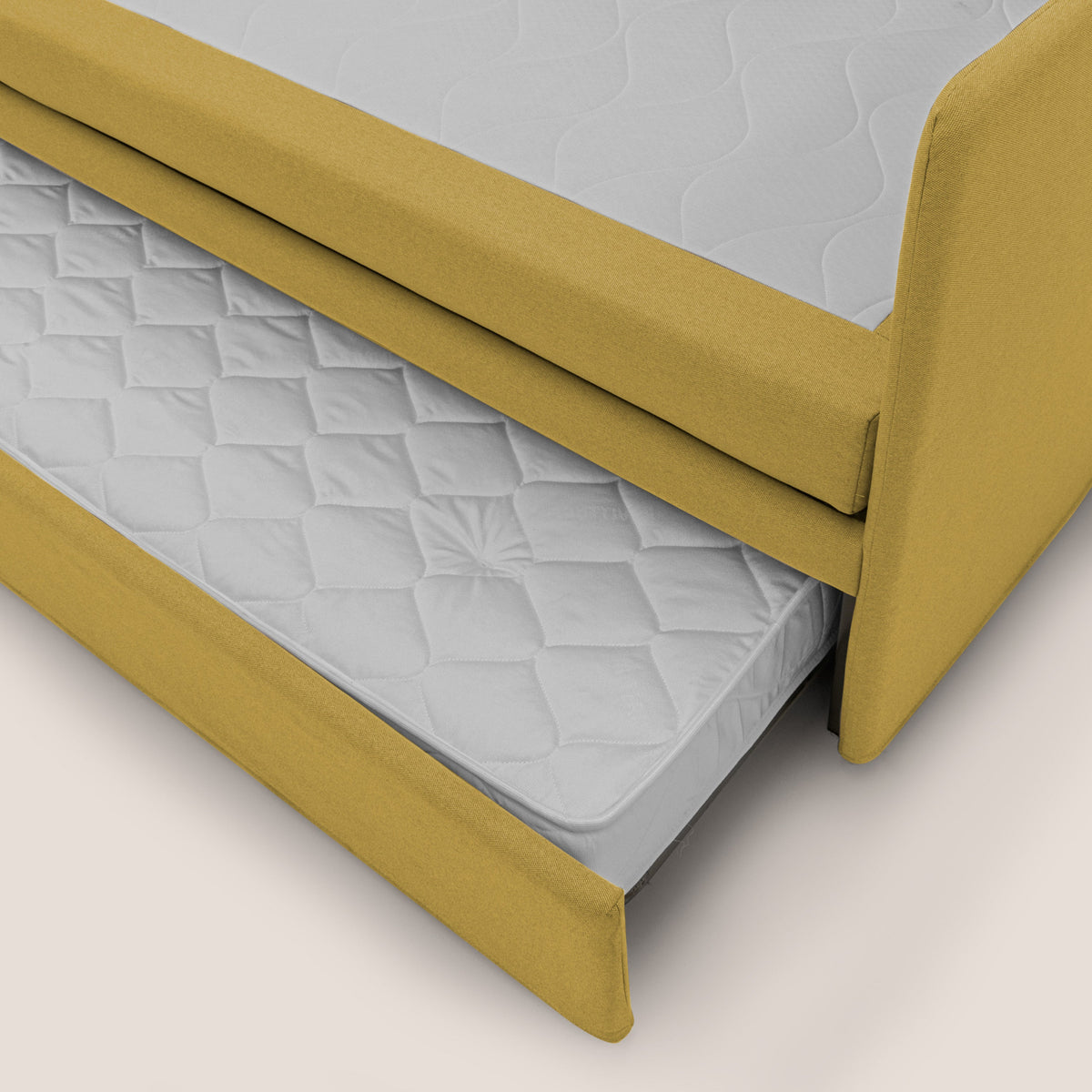 Durini Divano duplex con doppio letto in tessuto simil cotone impermeabile T13 giallo - divitt.sbs