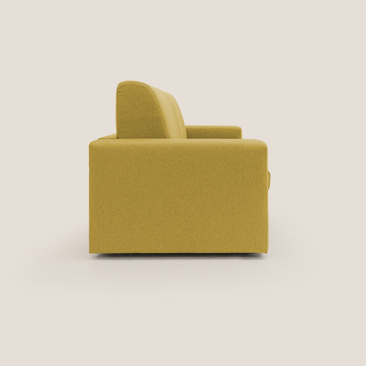 Kansas Divano letto matrimoniale alto 20 cm in tessuto impermeabile misto cotone T13 giallo - divitt.sbs