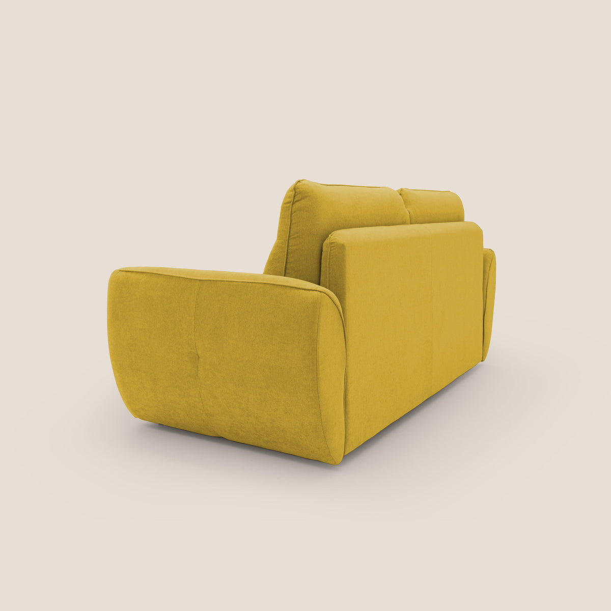 Zeus Divano letto scandinavo con materasso H18 in tessuto impermeabile T02 giallo - divitt.sbs