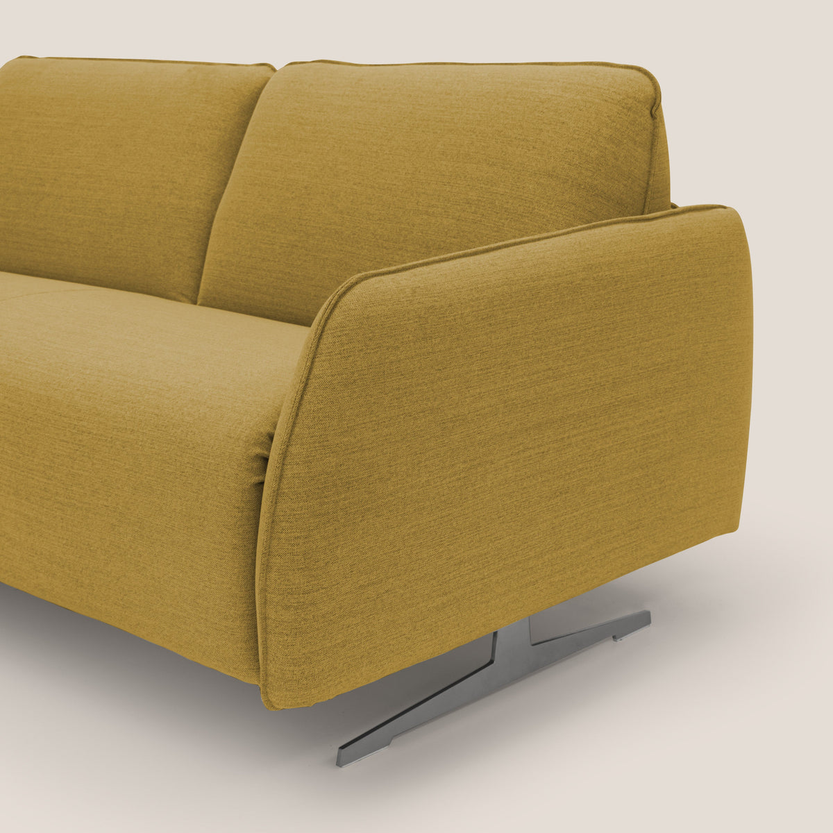 Texas Divano letto matrimoniale moderno in tessuto impermeabile T19 giallo - divitt.sbs
