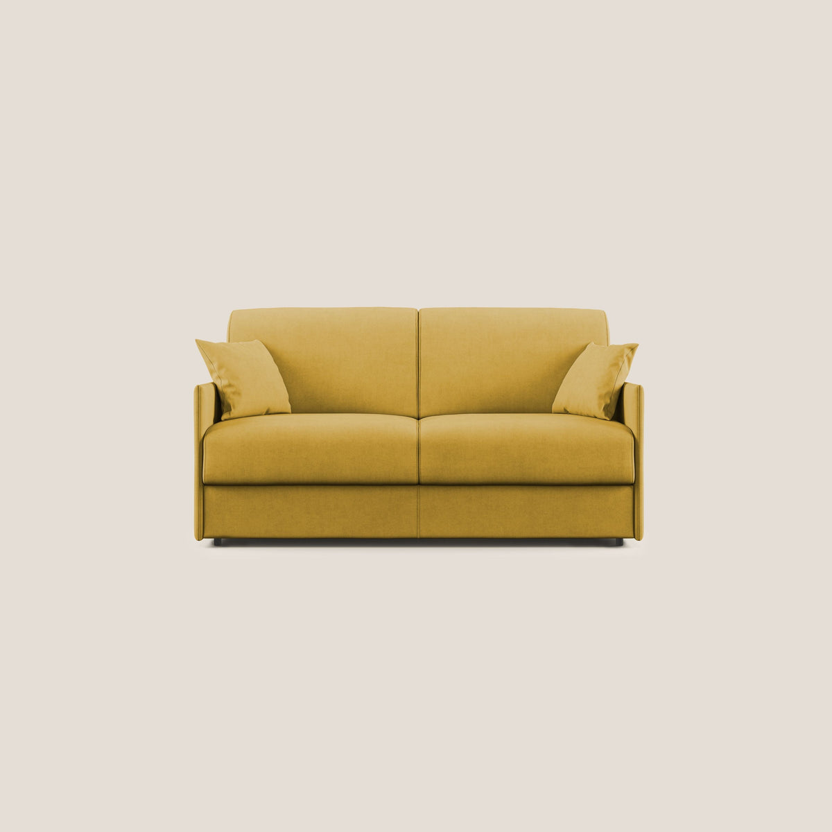 Evans Divano letto in morbido tessuto impermeabile T02 giallo - divitt.sbs