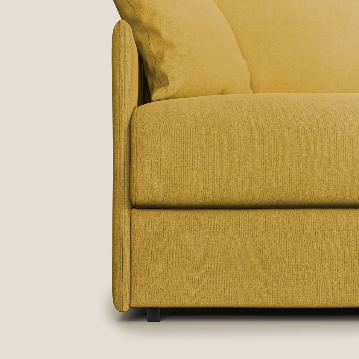Evans Divano letto in morbido tessuto impermeabile T02 giallo - divitt.sbs