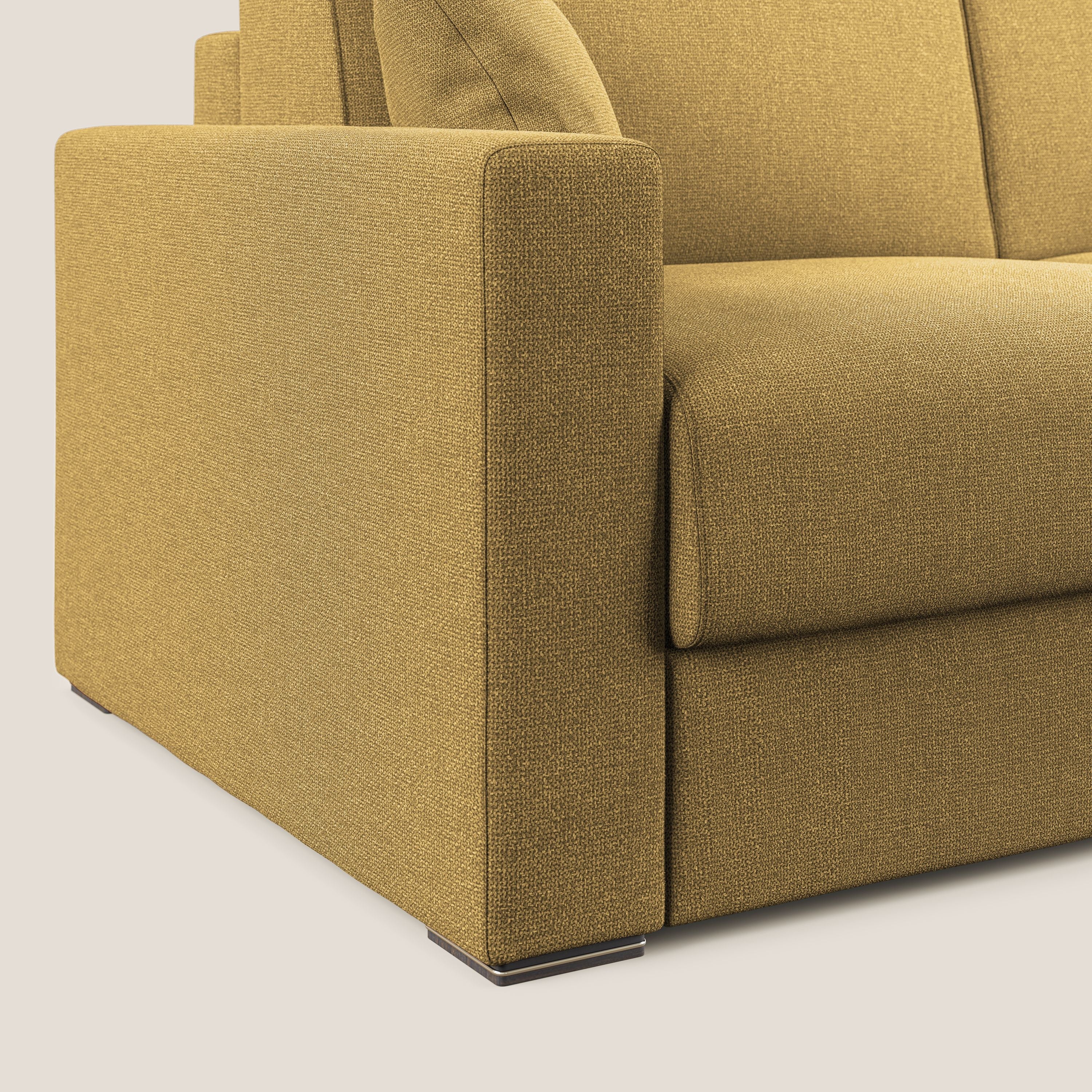Best Divano letto angolare con penisola in tessuto smacchiabile QuickClean T08 giallo - divitt.sbs