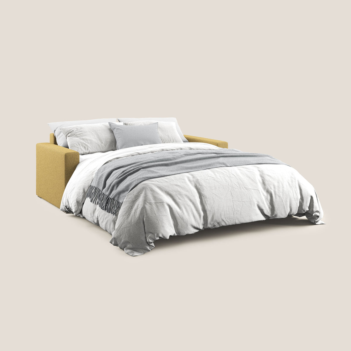 Best Divano letto matrimoniale in tessuto smacchiabile QuickClean T08 giallo - divitt.sbs
