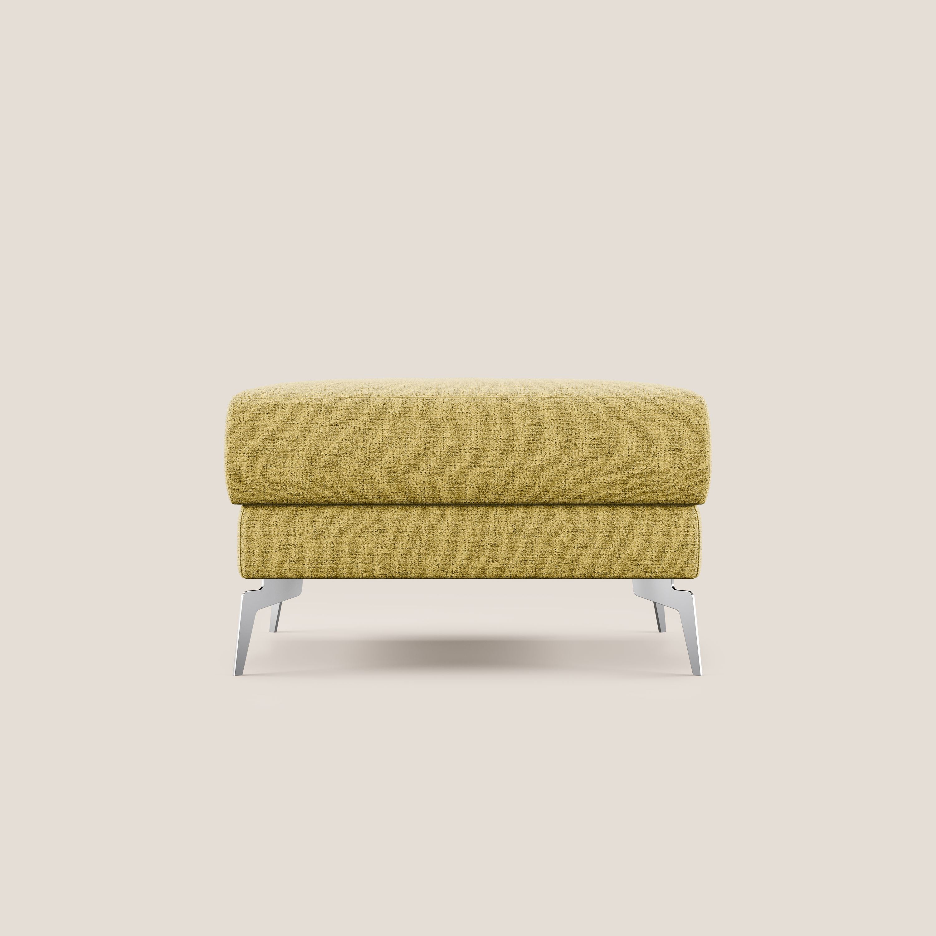 Star Pouf con piedini alti in tessuto impermeabile fiammato T03 giallo - divitt.sbs
