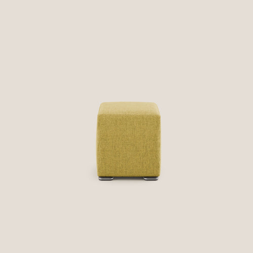 Cube pouf in tessuto morbido impermeabile T03 giallo - divitt.sbs
