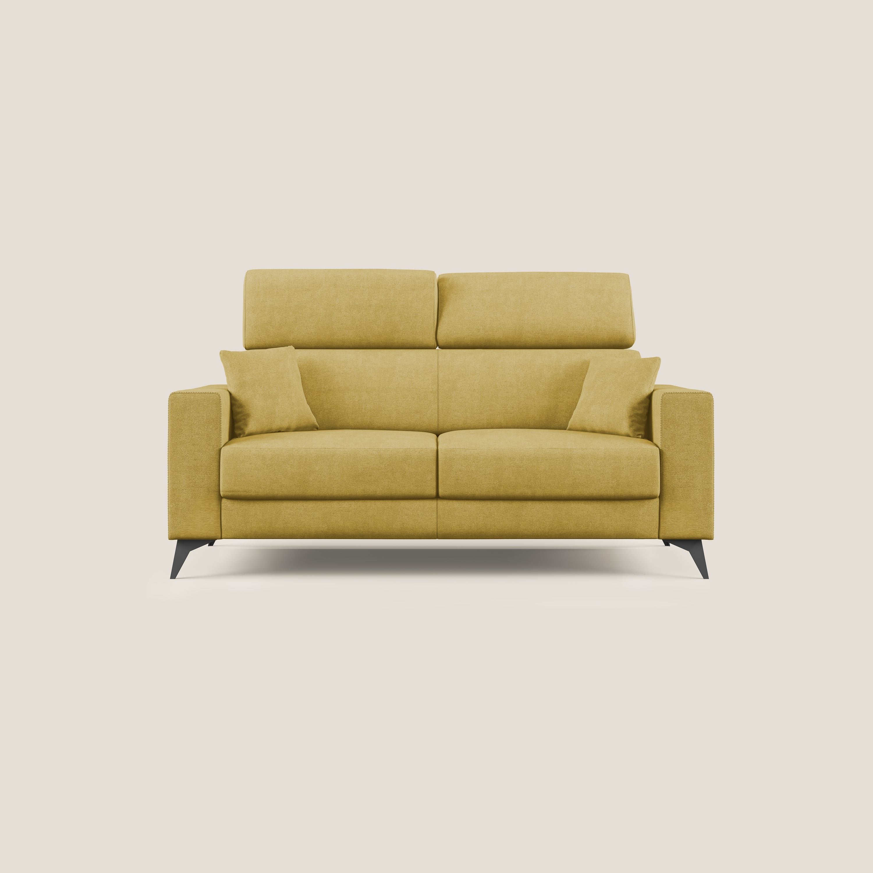 Pegaso divano letto con poggiatesta reclinabili e rivestimento T02 giallo - divitt.sbs