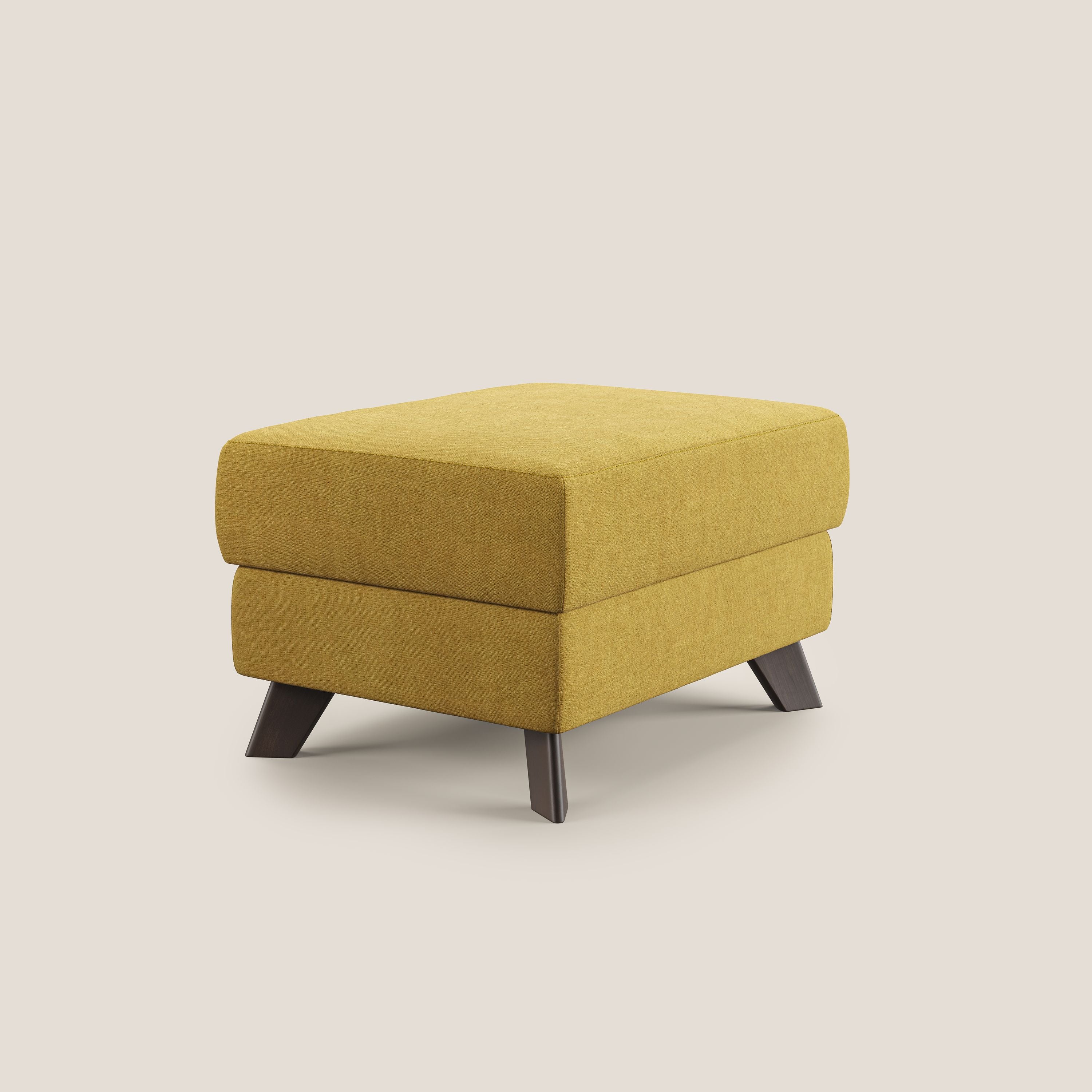Moon Pouf contenitore e piedini alti in tessuto morbido impermeabile T02 giallo - divitt.sbs