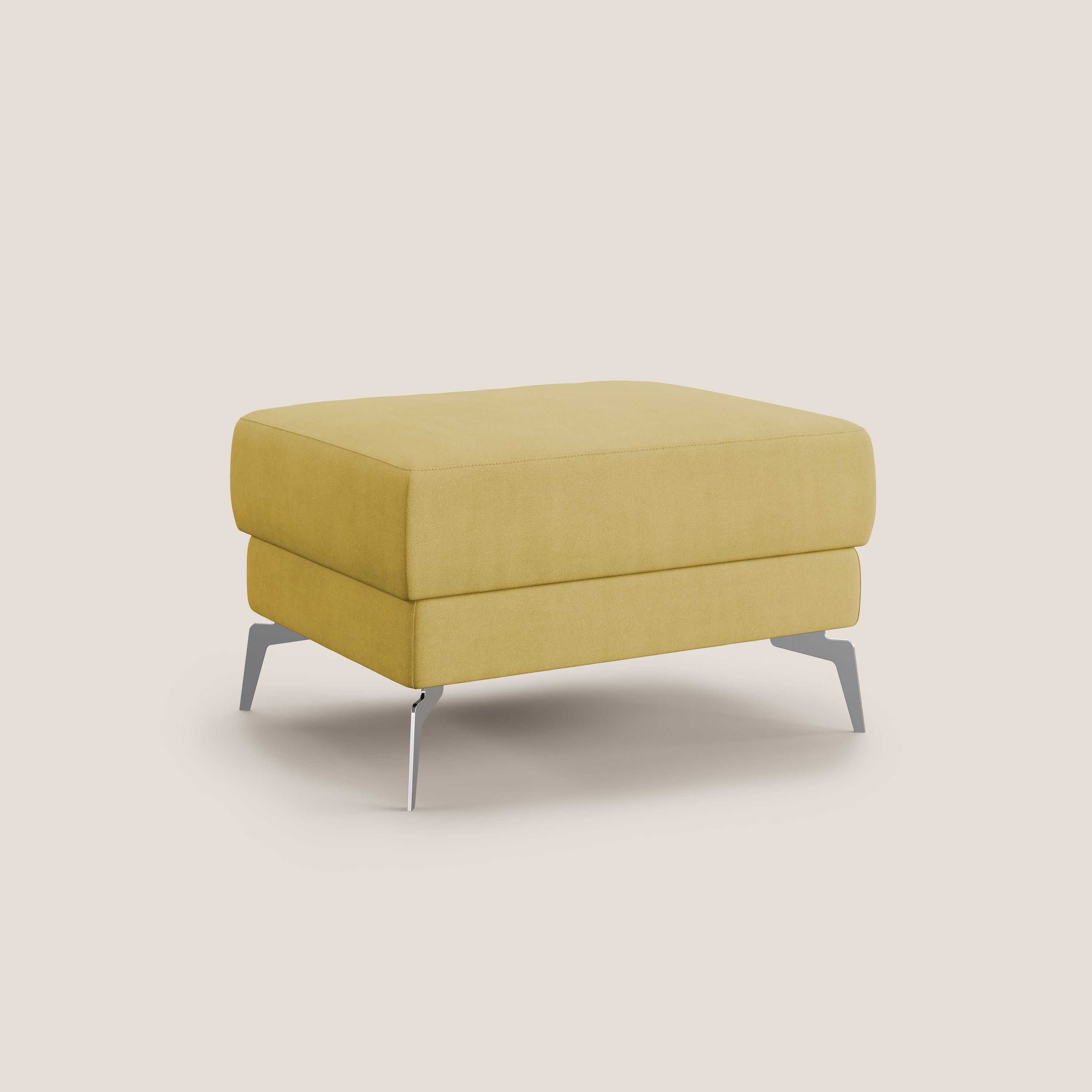 Star Pouf con piedini alti in tessuto impermeabile T02 giallo - divitt.sbs