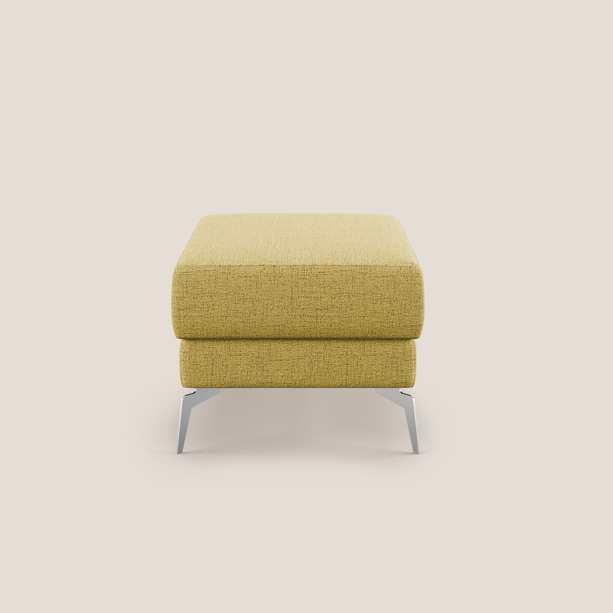 Star Pouf con piedini alti in tessuto impermeabile fiammato T03 giallo - divitt.sbs