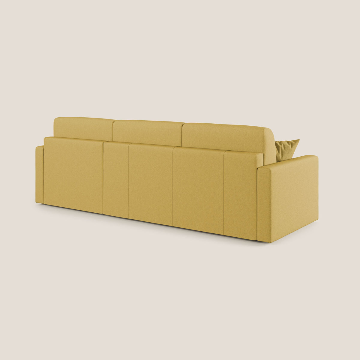 Chris Divano letto angolare 5 posti in tessuto impermeabile T13 giallo - divitt.sbs