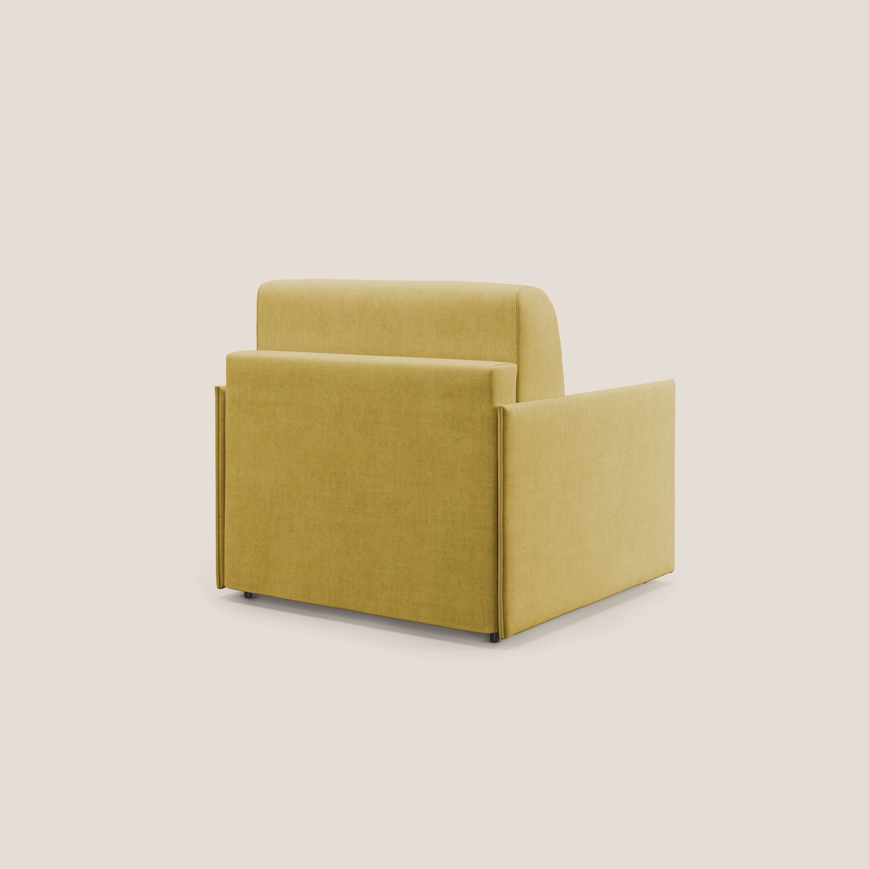 Evans poltrona letto in morbido tessuto impermeabile T02 giallo - divitt.sbs