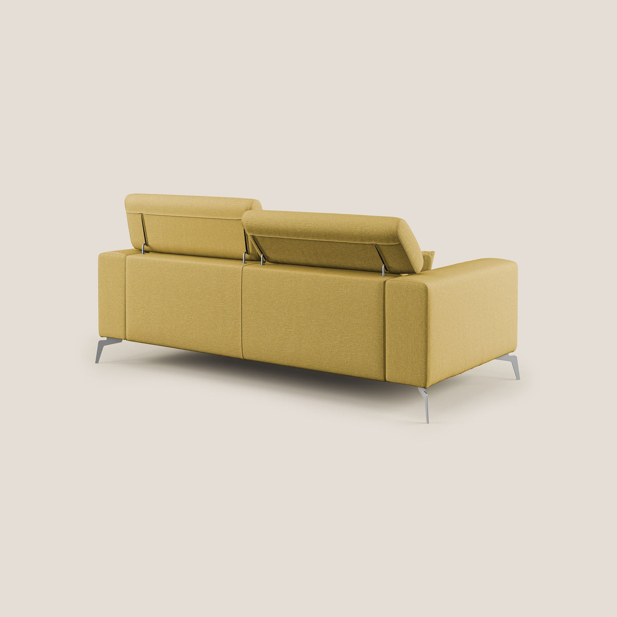 Blade Divano con poggiatesta reclinabili in tessuto impermeabile misto cotone T13 giallo - divitt.sbs