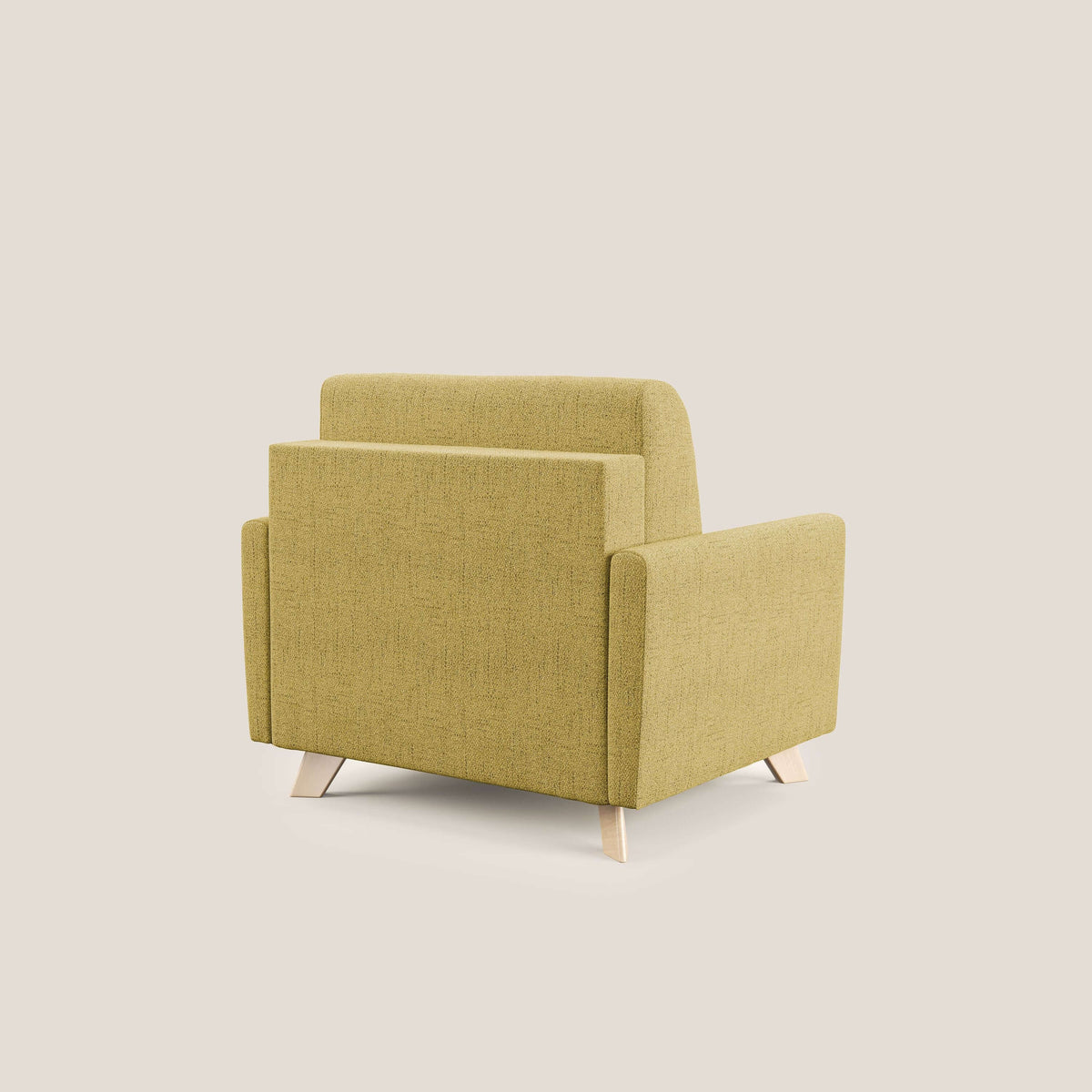 Edgar poltrona letto in tessuto felis impermeabile T03 giallo - divitt.sbs