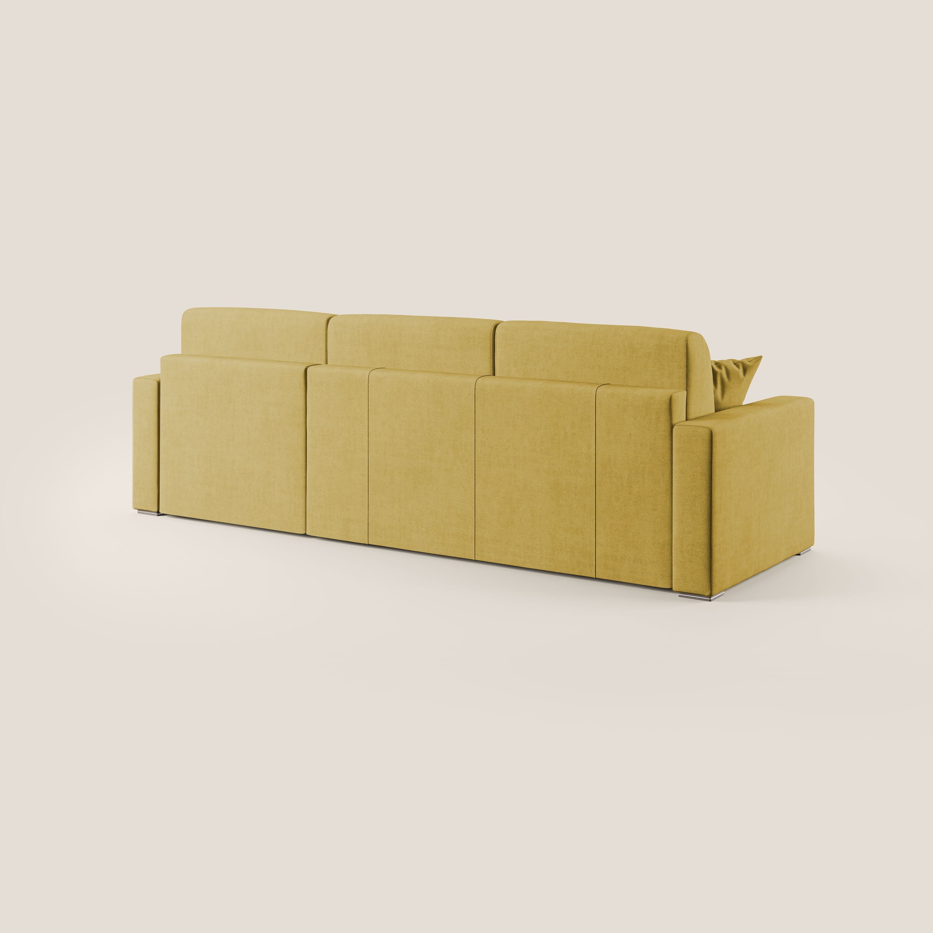 Best Divano letto angolare in tessuto impermeabile T02 giallo - divitt.sbs