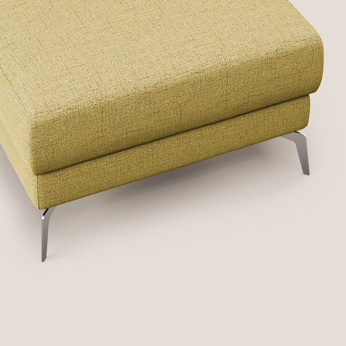 Star Pouf con piedini alti in tessuto impermeabile fiammato T03 giallo - divitt.sbs