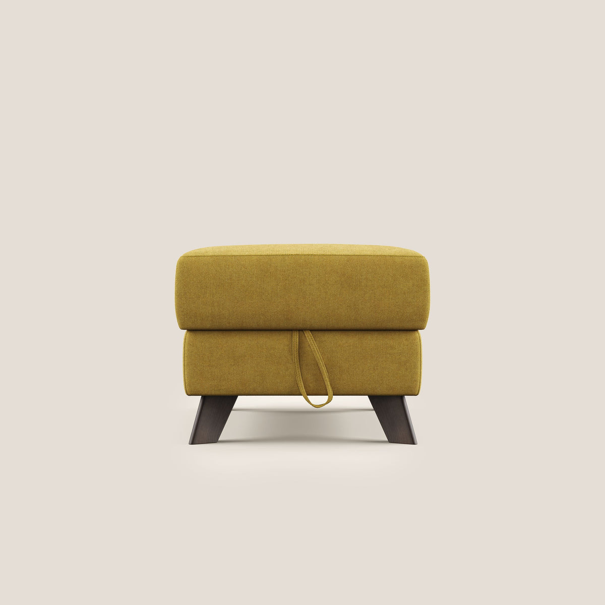 Moon Pouf contenitore e piedini alti in tessuto morbido impermeabile T02 giallo - divitt.sbs