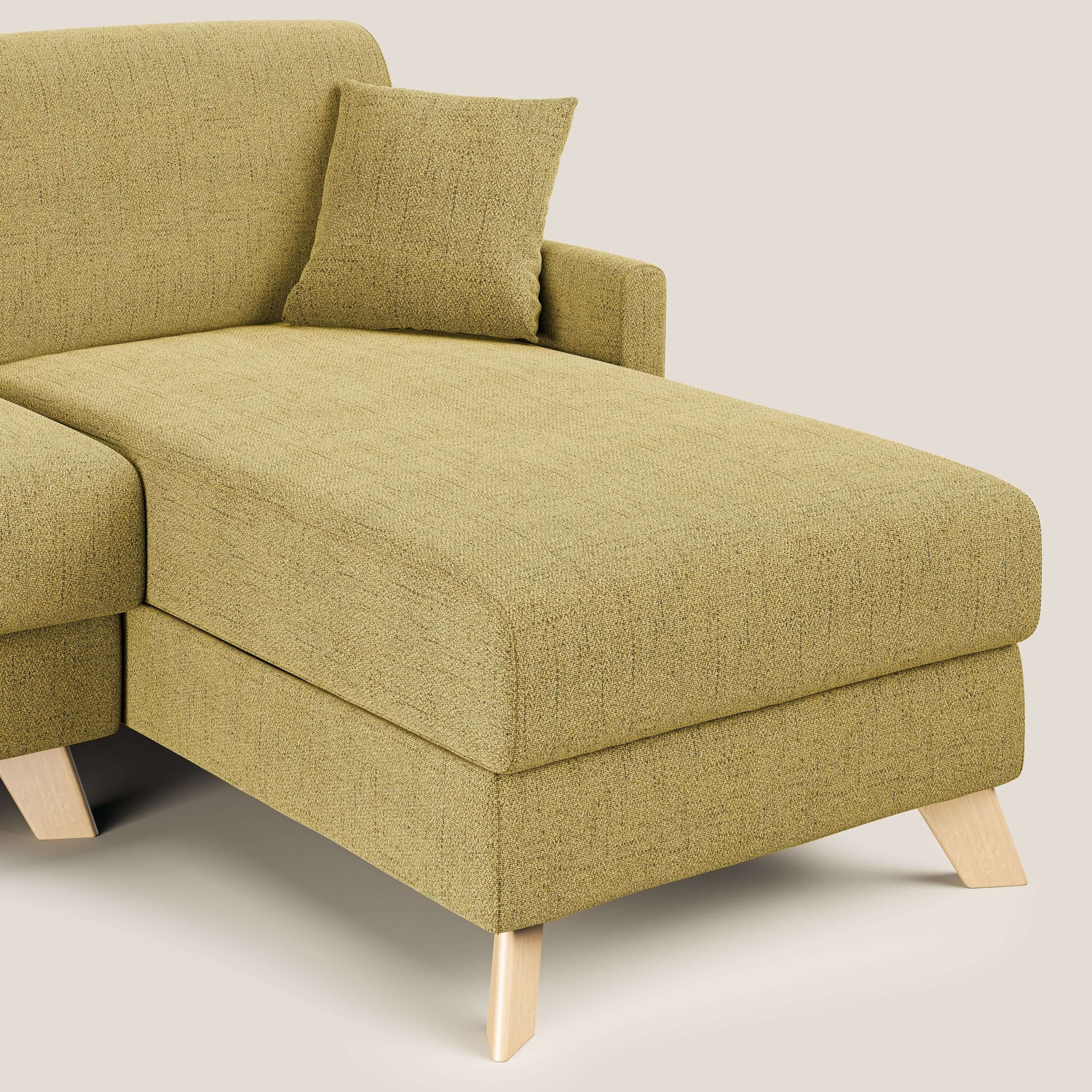 Edgar divano letto angolare in tessuto felis impermeabile T03 giallo - divitt.sbs