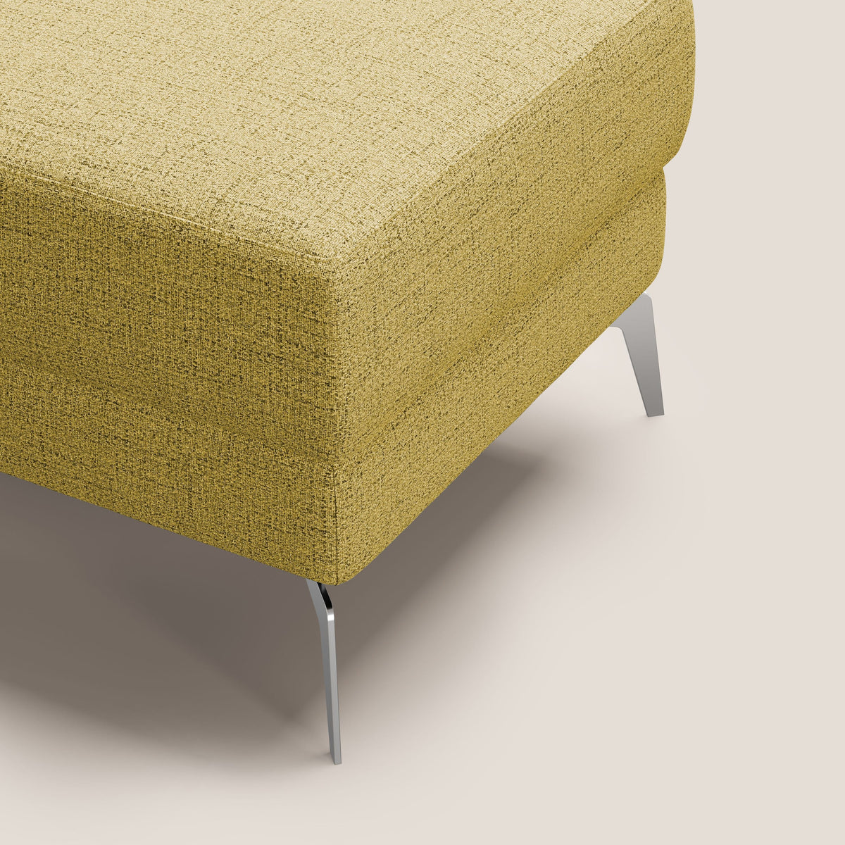 Star Pouf con piedini alti in tessuto impermeabile fiammato T03 giallo - divitt.sbs