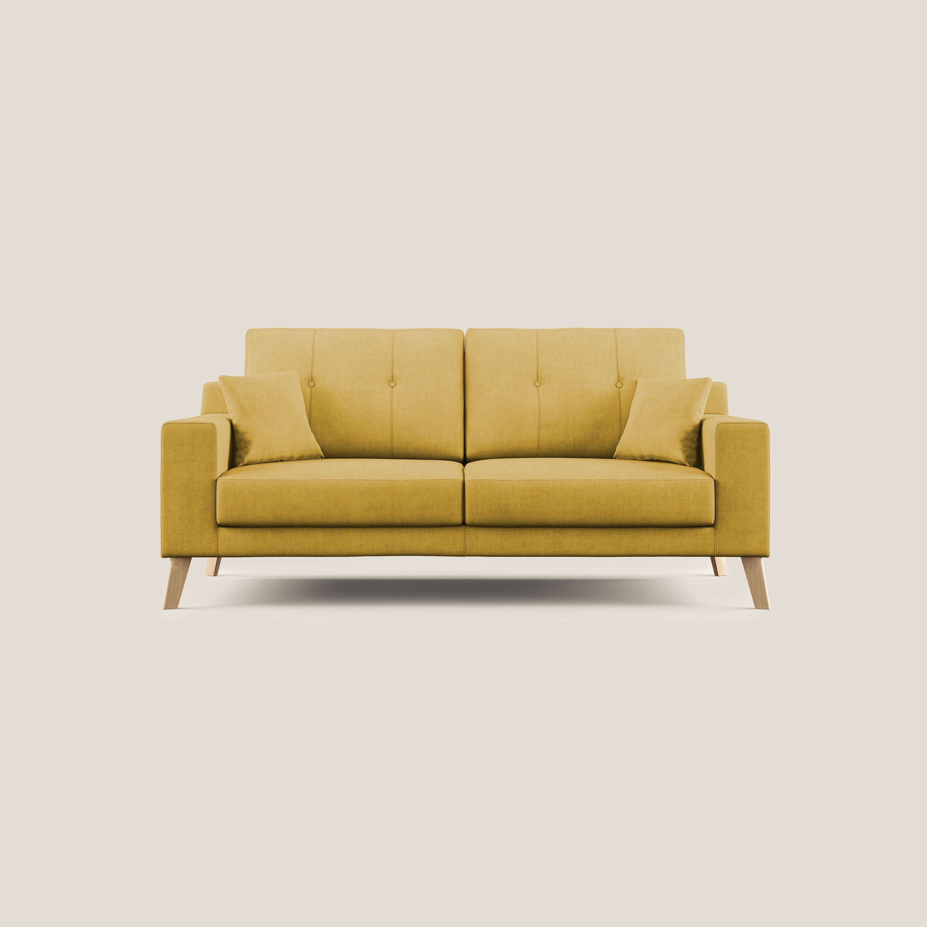 Danish divano moderno in tessuto morbido impermeabile T02 giallo - divitt.sbs