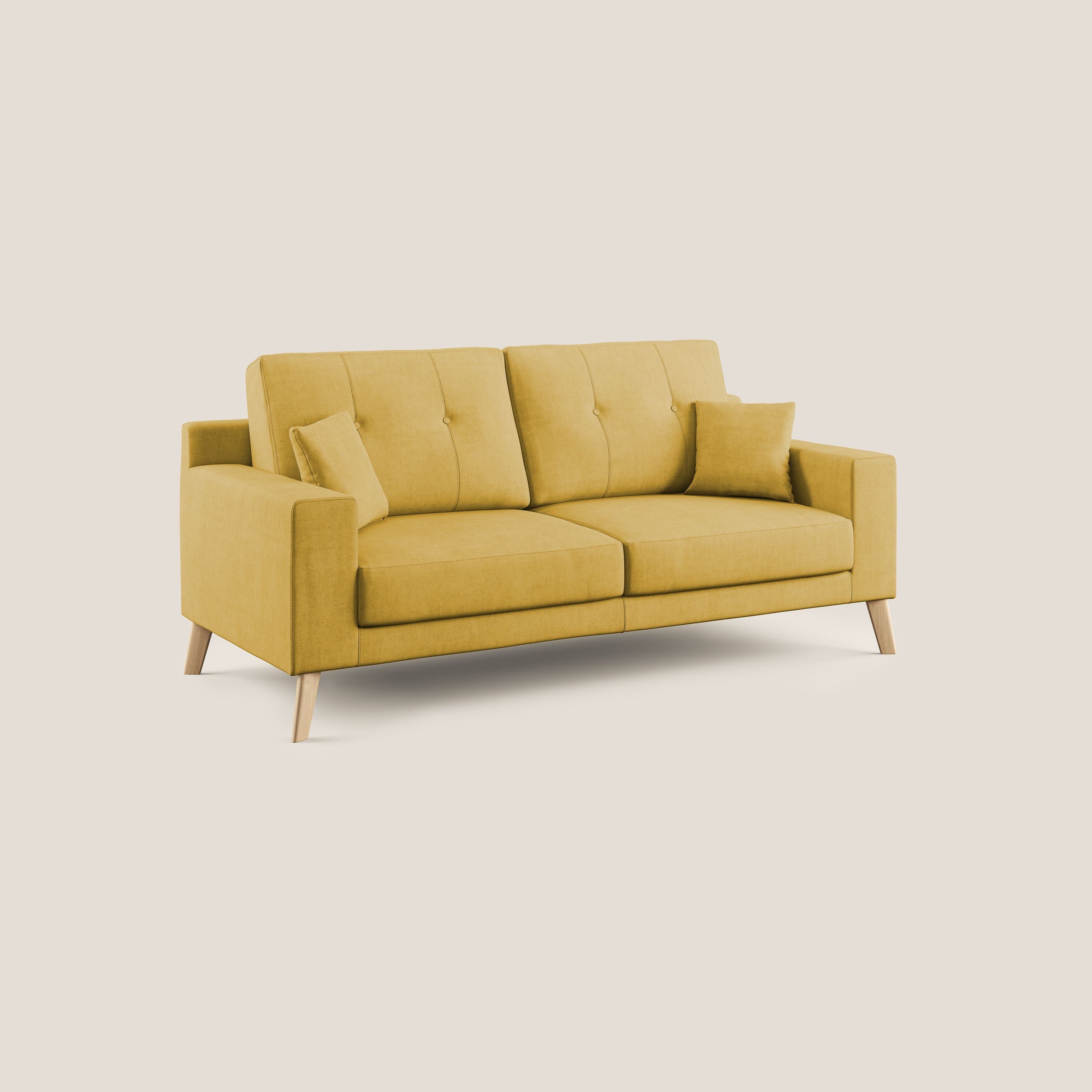 Danish divano moderno in tessuto morbido impermeabile T02 giallo - divitt.sbs