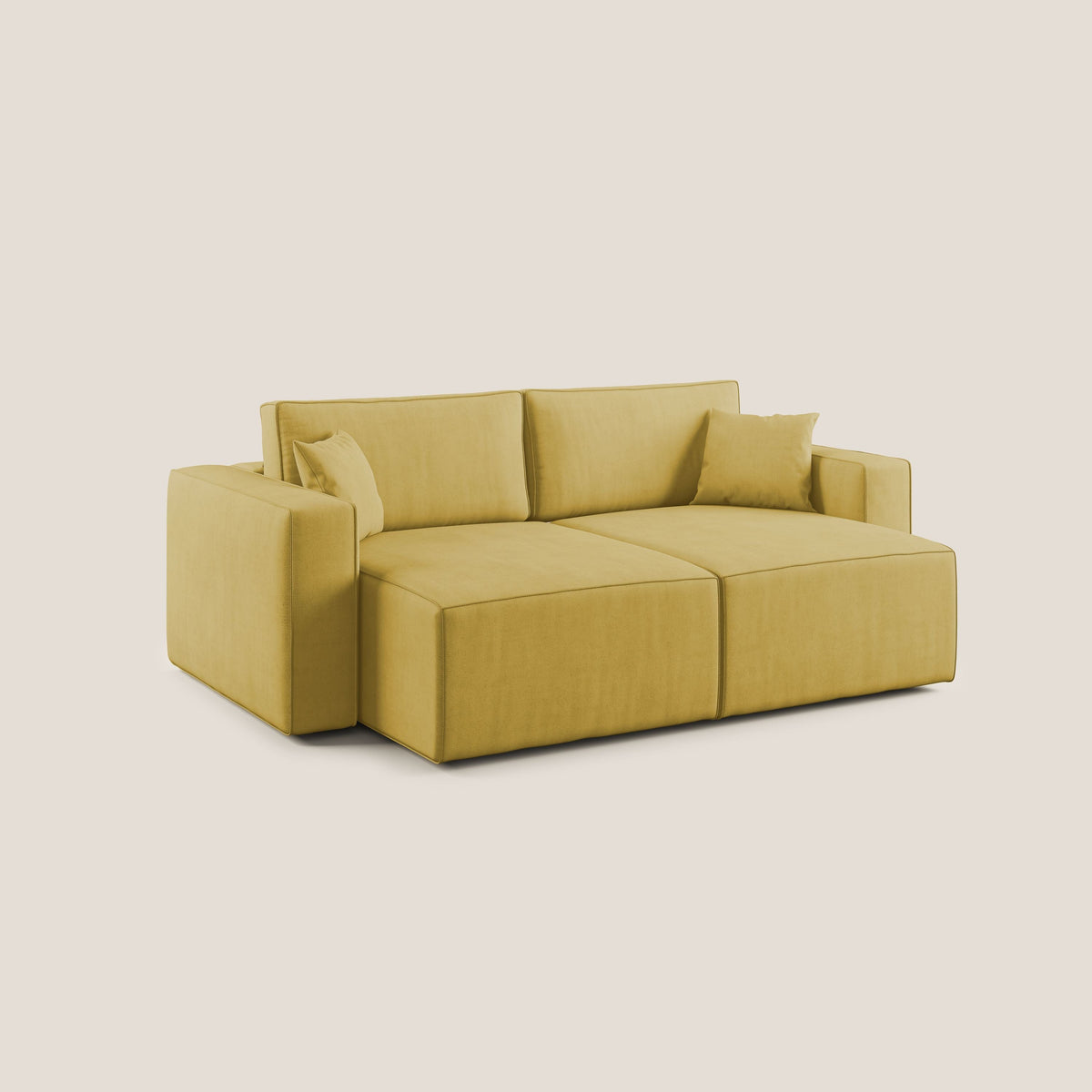 Morfeo divano con sedute estraibili in morbido tessuto impermeabile T02 giallo - divitt.sbs