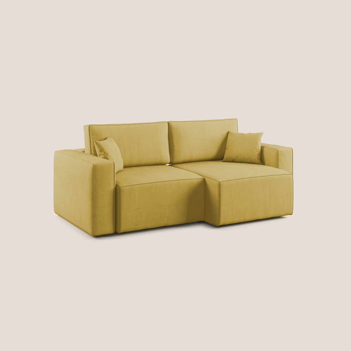 Morfeo divano con sedute estraibili in morbido tessuto impermeabile T02 giallo - divitt.sbs