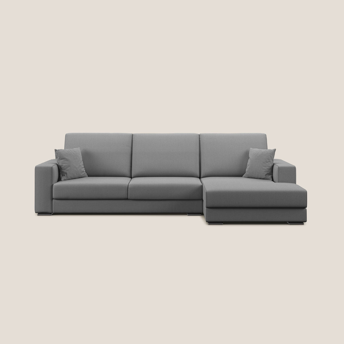 Marte divano angolare in tessuto smacchiabile impermeabile T08 grigio - divitt.sbs