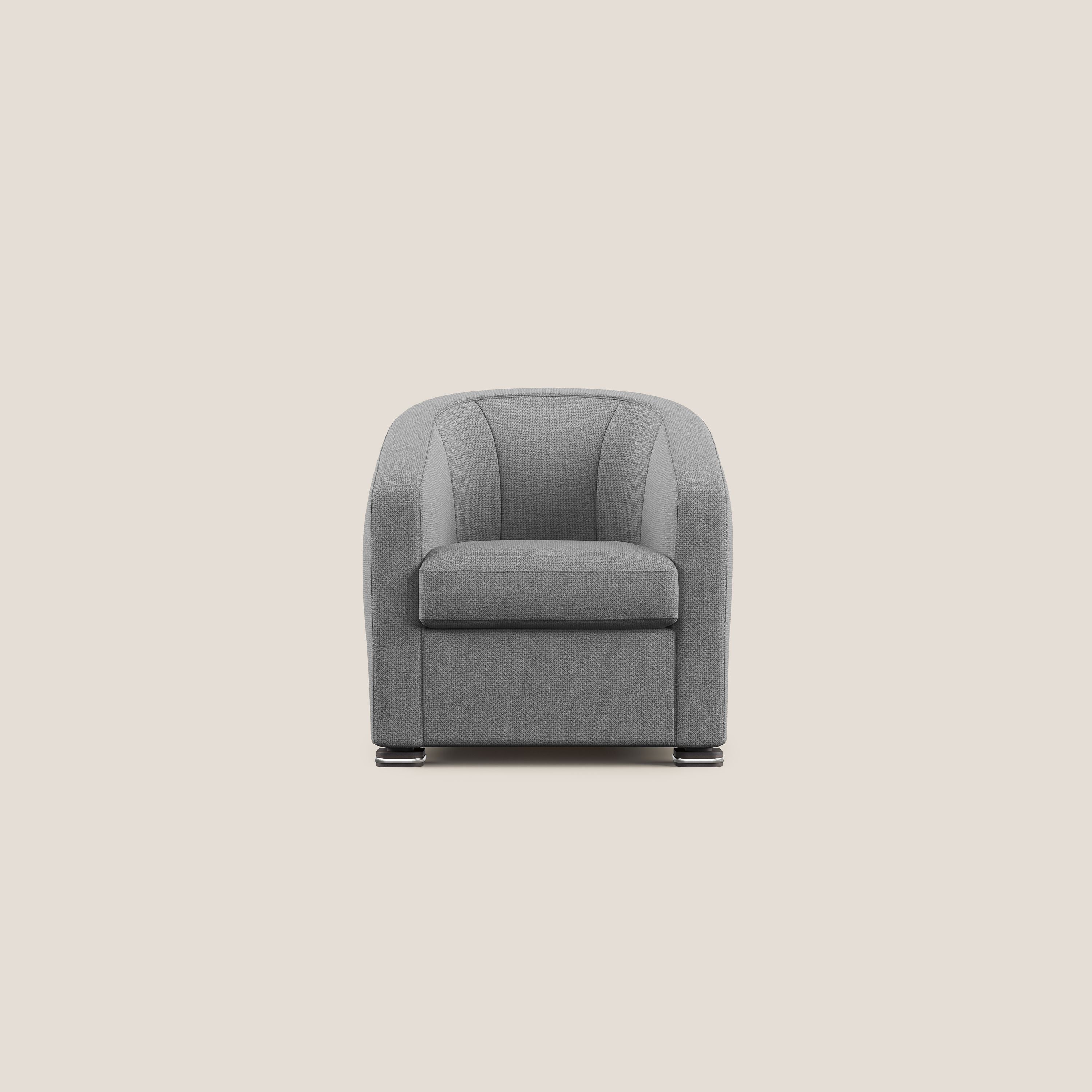 Cloe Poltroncina in tessuto smacchiabile con acqua QuickClean T08 grigio - divitt.sbs
