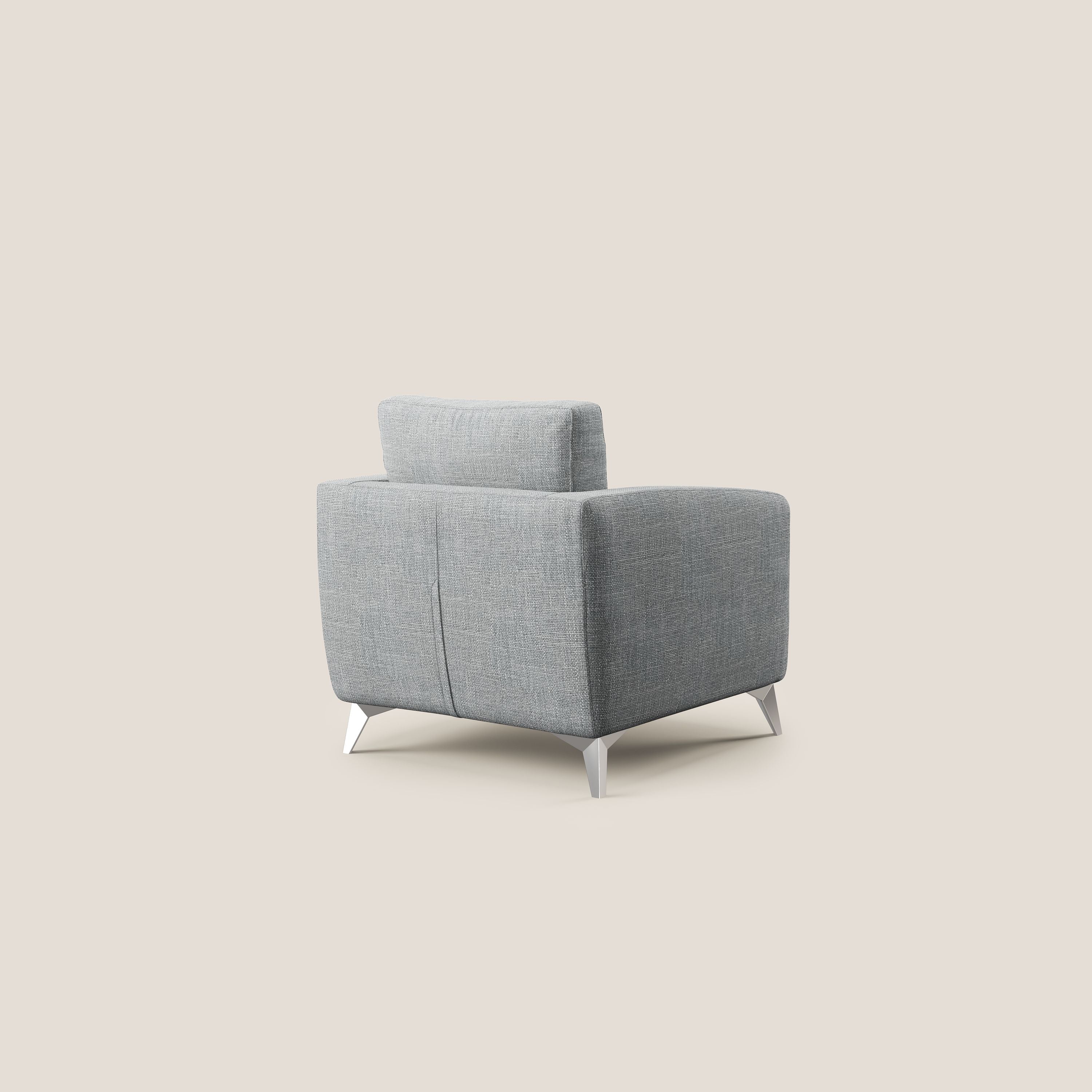 Orione Poltroncina in morbido tessuto impermeabile ad intreccio T06 grigio - divitt.sbs