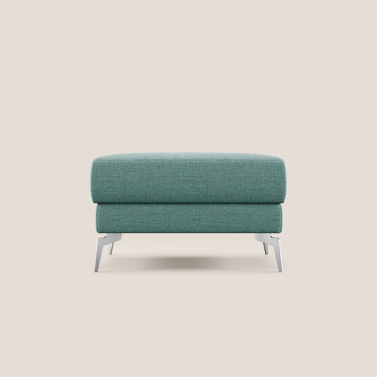 Star Pouf con piedini alti in tessuto impermeabile fiammato T03 verde acqua - divitt.sbs