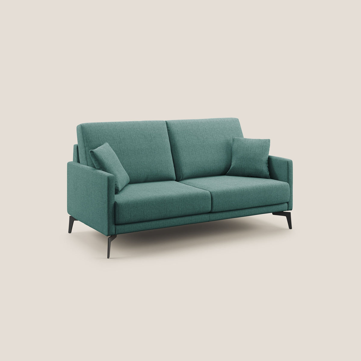 Saturno divano moderno in tessuto morbido impermeabile T03 verde acqua - divitt.sbs