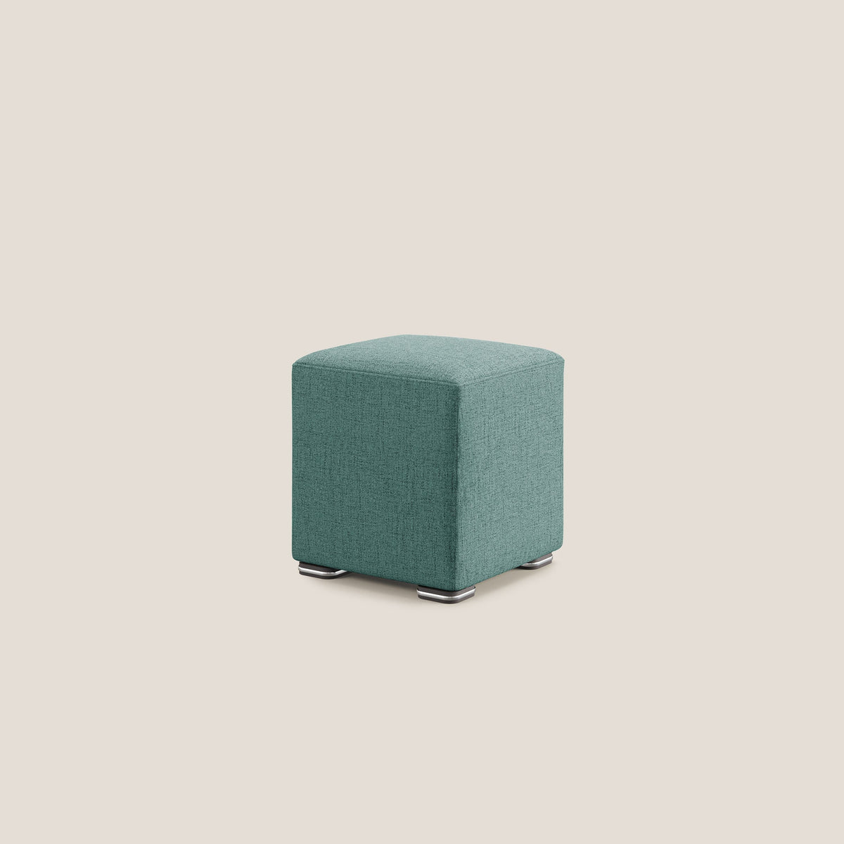 Cube pouf in tessuto morbido impermeabile T03 verde acqua - divitt.sbs
