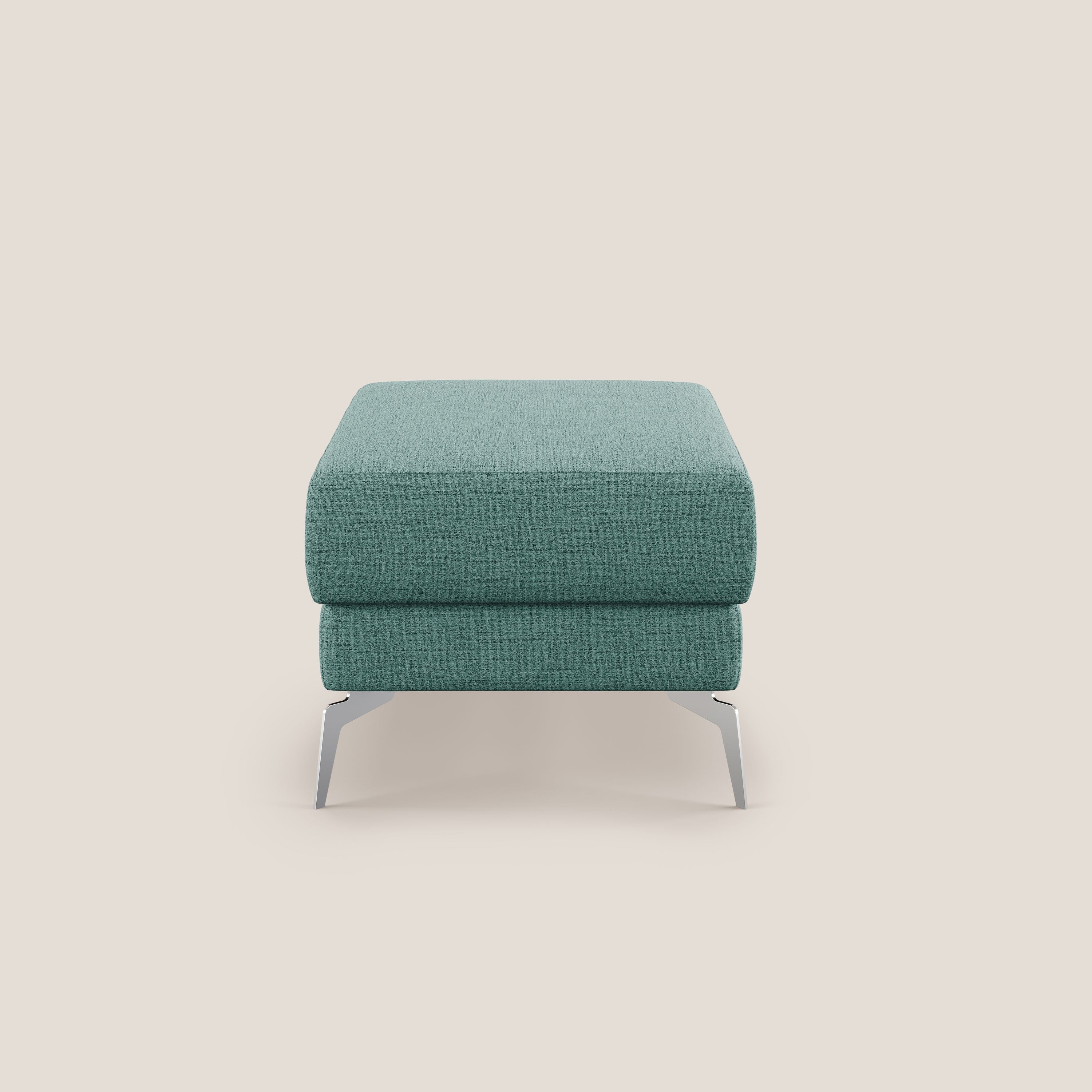 Star Pouf con piedini alti in tessuto impermeabile fiammato T03 verde acqua - divitt.sbs