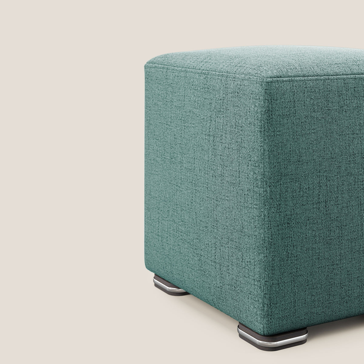 Cube pouf in tessuto morbido impermeabile T03 verde acqua - divitt.sbs
