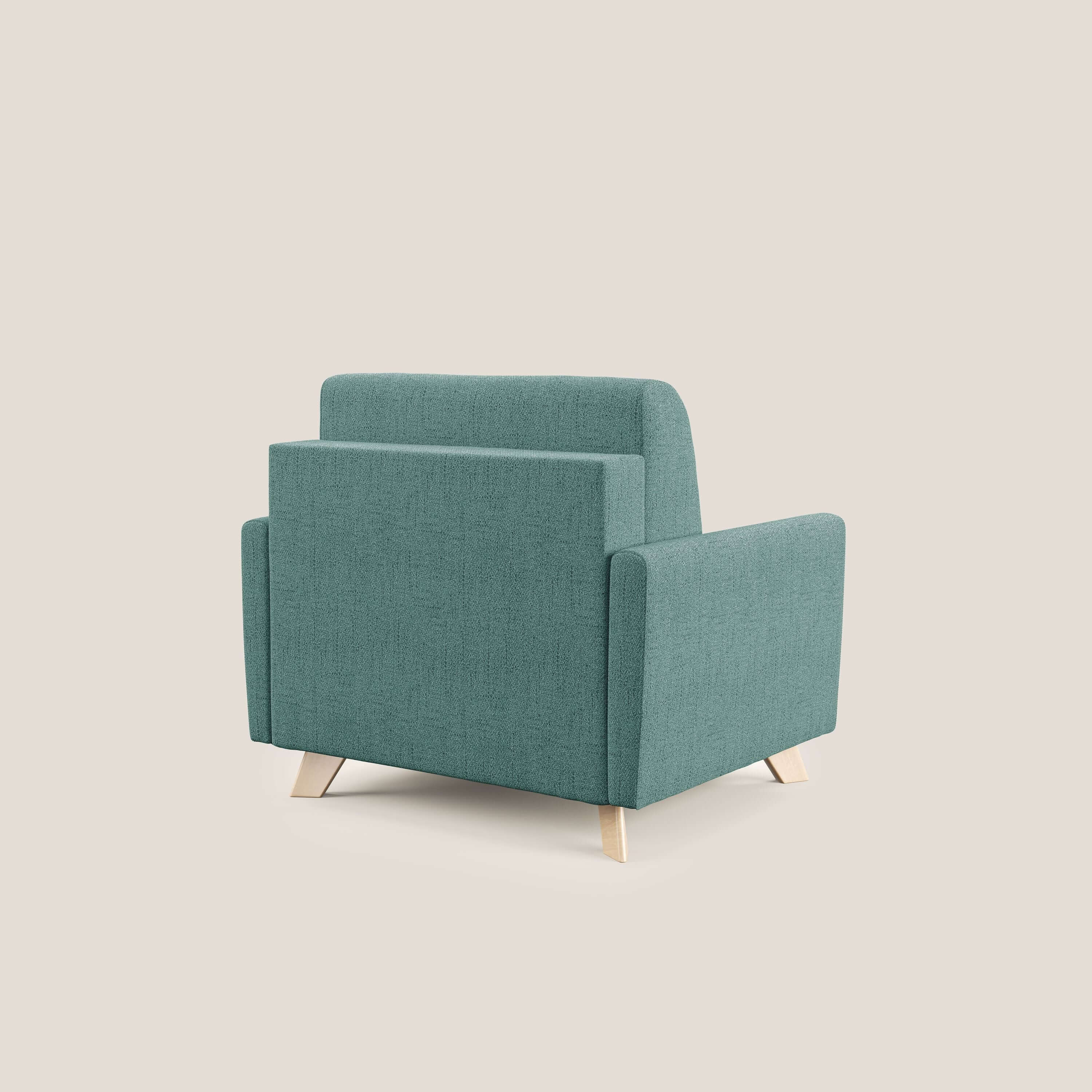 Edgar poltrona letto in tessuto felis impermeabile T03 verde acqua - divitt.sbs