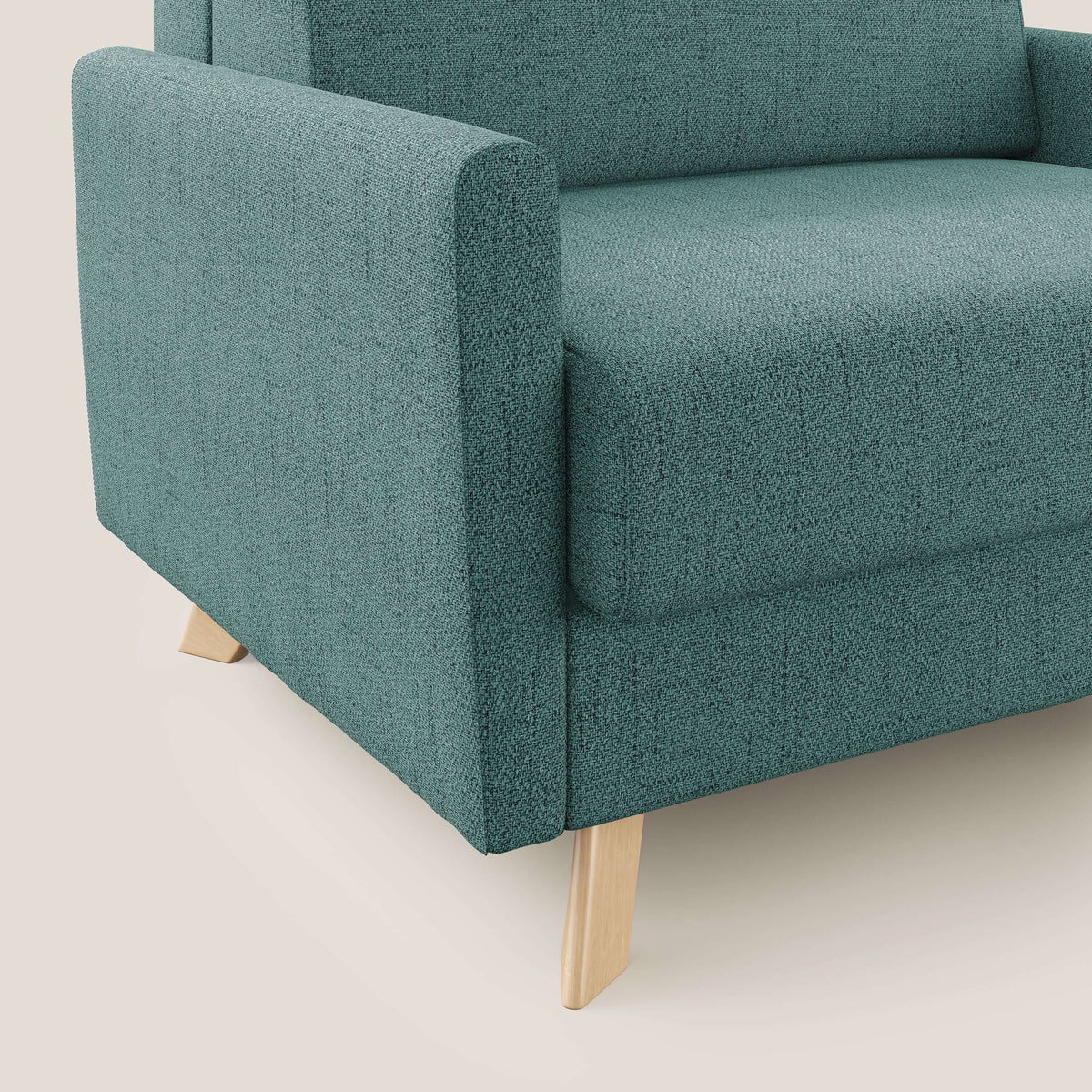 Edgar poltrona letto in tessuto felis impermeabile T03 verde acqua - divitt.sbs