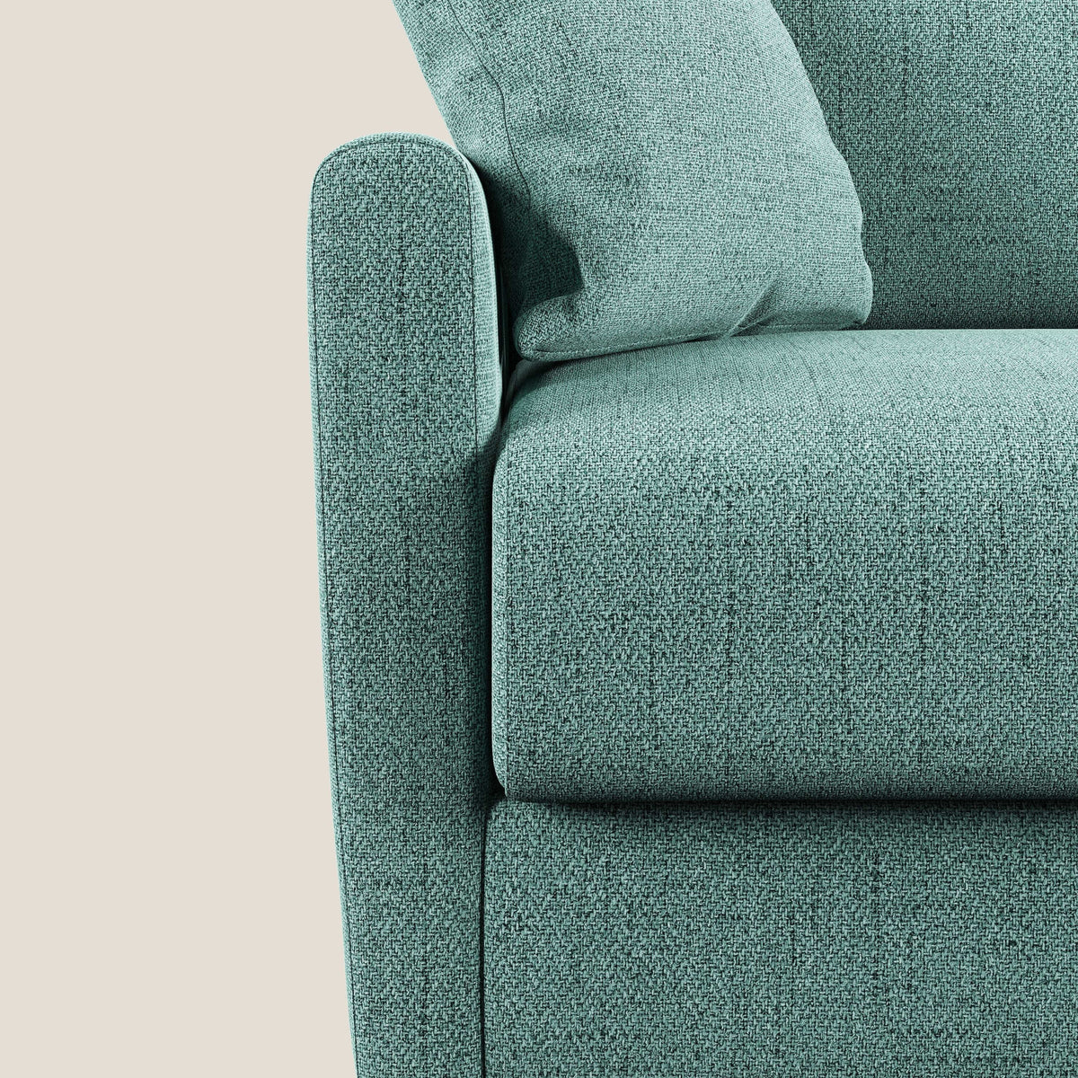Edgar divano letto matrimoniale in tessuto felis impermeabile T03 verde acqua - divitt.sbs