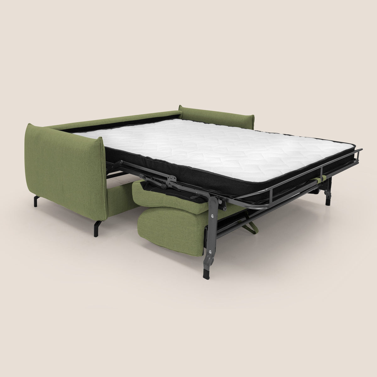 Scarlet divano letto in tessuto misto cotone impermeabile T19 verde - divitt.sbs