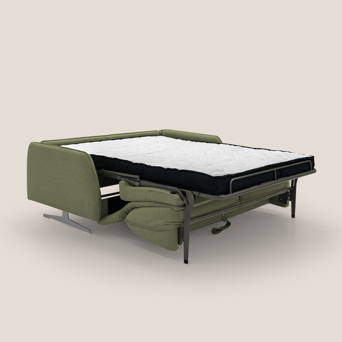 Texas Divano letto matrimoniale moderno in tessuto impermeabile T19 verde - divitt.sbs