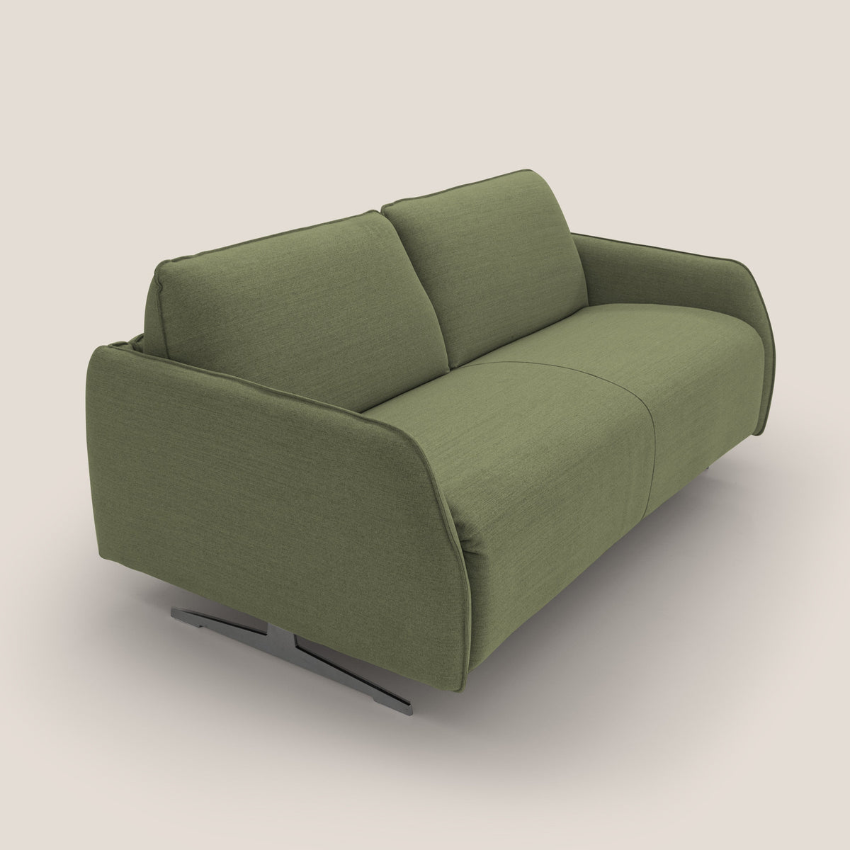 Texas Divano letto matrimoniale moderno in tessuto impermeabile T19 verde - divitt.sbs