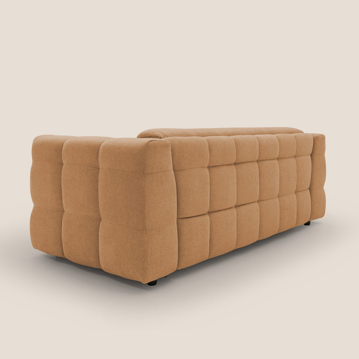 Tender Divano letto matrimoniale dal design innovativo in tessuto bouclet impermeabile T07 arancio - divitt.sbs
