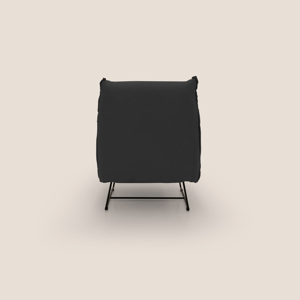 Tessa Poltroncina dal design moderno in morbida microfibra smacchiabile T11 nero - divitt.sbs