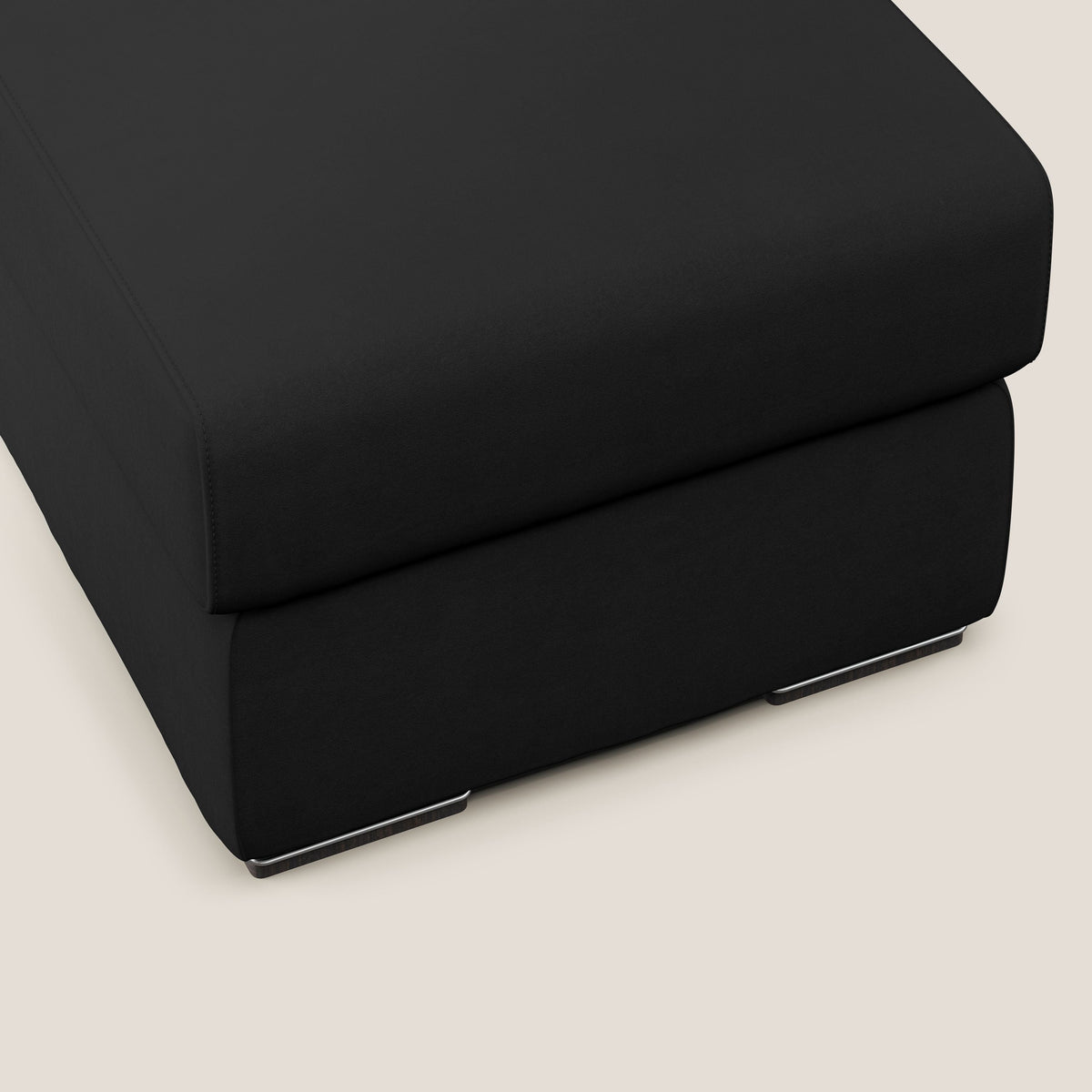 Sun pouf apribile contenitore in microfibra smacchiabile T11 nero - divitt.sbs